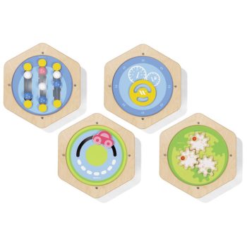 HATSZÖGLETŰ AKTIVITÁS PANEL MAXI PACK MECHANIZMUSAI 