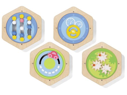 HATSZÖGLETŰ AKTIVITÁS PANEL MAXI PACK MECHANIZMUSAI 