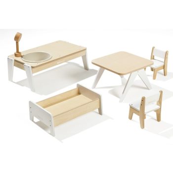  Dolls’ studio Maxi készlet hálószoba, étkező- és váltóbútorok játékbabákhoz