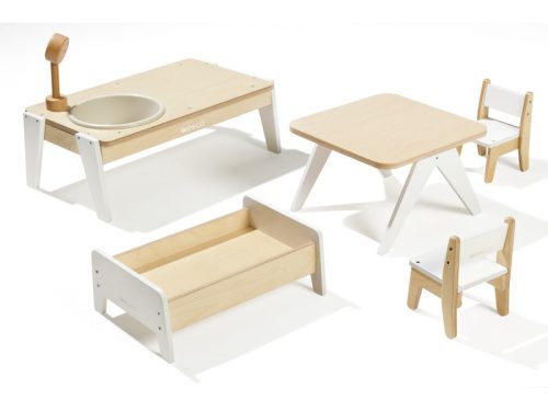 Dolls’ studio Maxi készlet hálószoba, étkező- és váltóbútorok játékbabákhoz